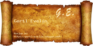 Gertl Evelin névjegykártya
